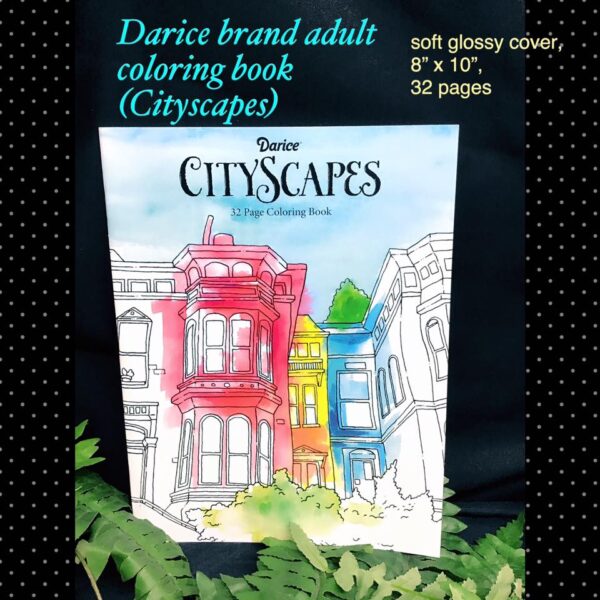 Darice brand Adult colouring book (Cityscapes)