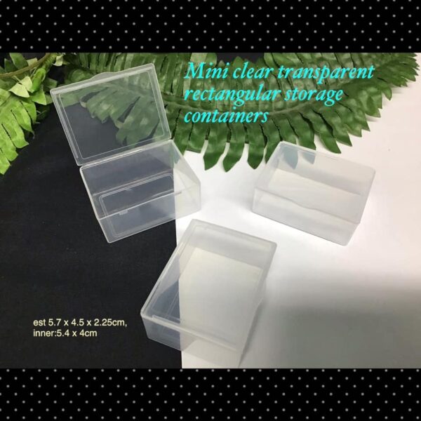 5.7cm Mini clear transparent rectangular storage containers