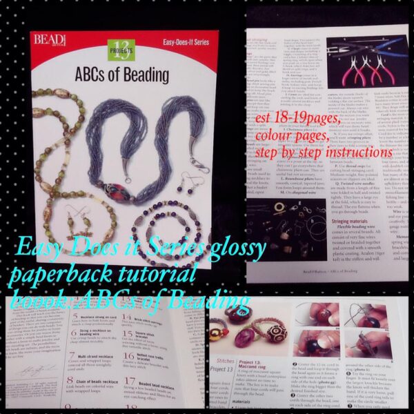 Easy does it series glossy paperback tutorial book: ABCs of beading