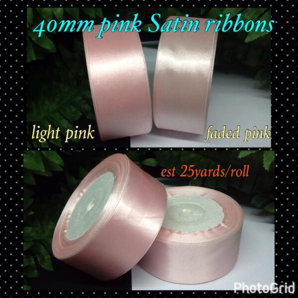 40mm Light Pink Satin ribbon