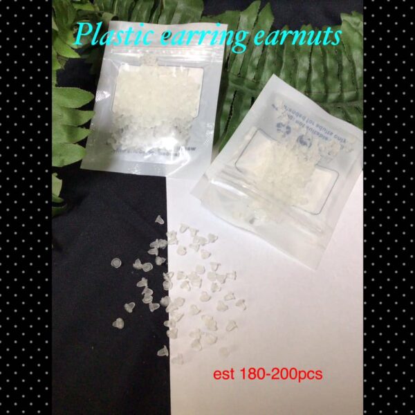 Plastic earring earnuts (est 180-200pcs)