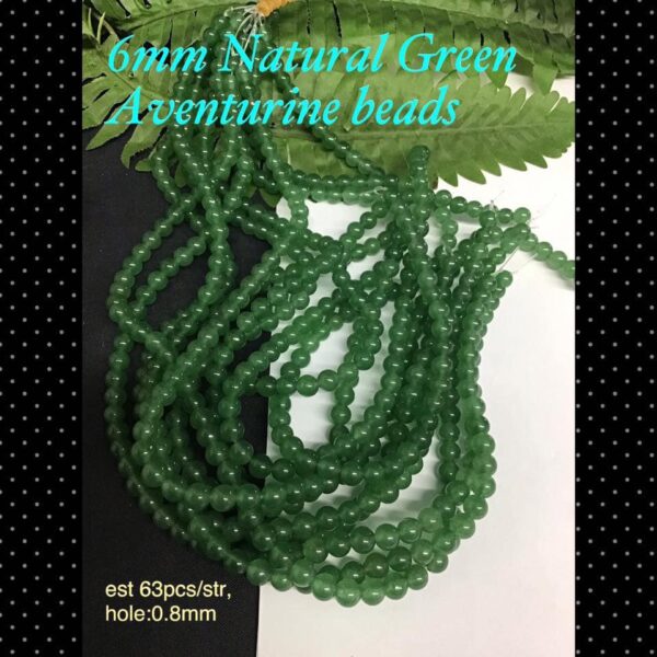 Natural green aventurine beads