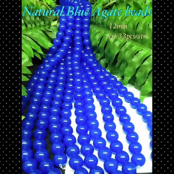 Natural Blue Agate beads