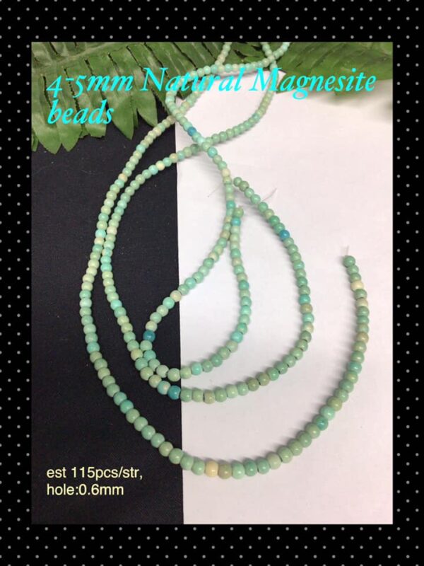 4-5mm Natural Magnesite beads