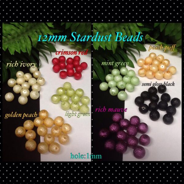 12mm Stardust beads (40pcs mixed)