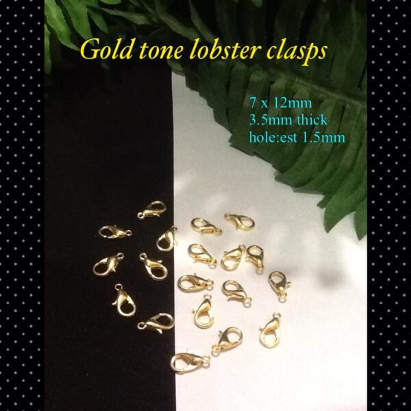 Gold tone Lobster clasps (20pcs)