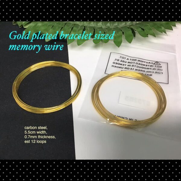 Gold plated bracelet sized memory wire