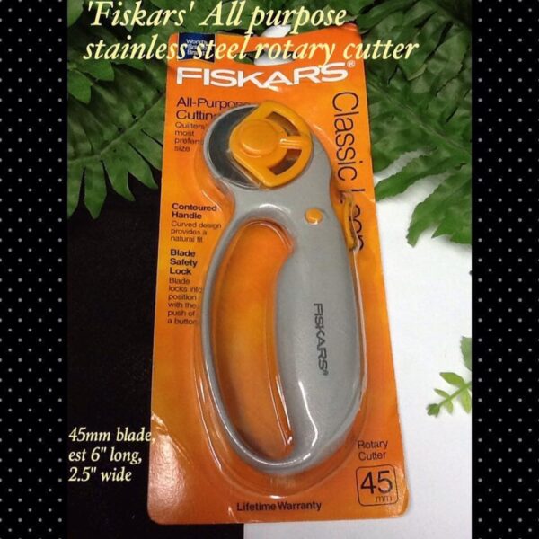 ‘Fiskars' all purpose stainless steel rotary cutter