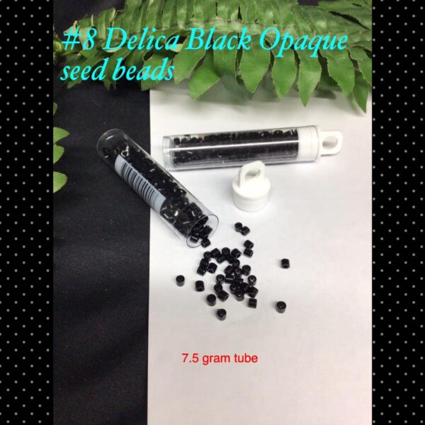 #8 Delica Black Opaque seed beads