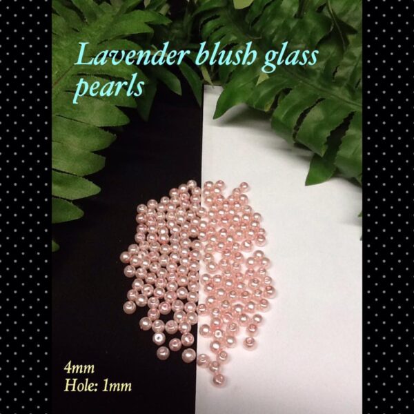 4mm Lavender blush glass pearls