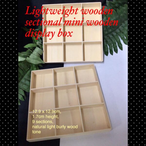 9 section Lightweight wooden sectional mini wooden display box