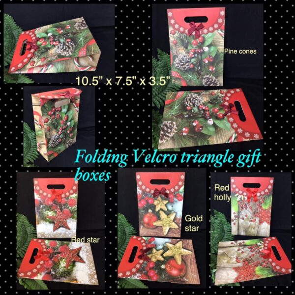 Medium sized Velcro Triangle gift boxes