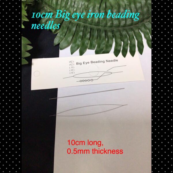 10cm big eye iron beading needles