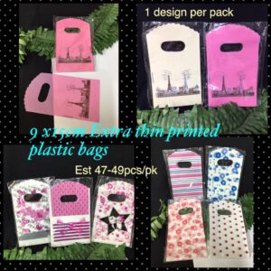 9x15cm Extra thin printed plastic bags