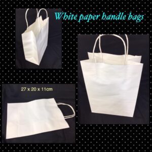 White paper handle bags