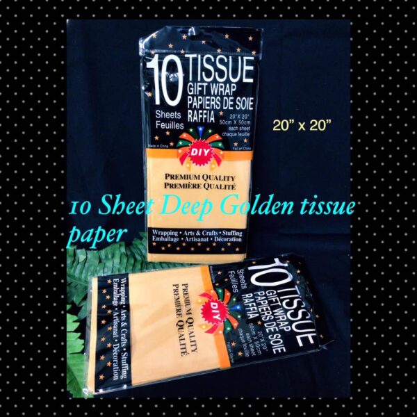 10 Sheet Deep golden tissue paper