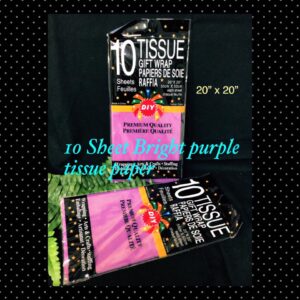 10 Sheet bright purple tissue paper