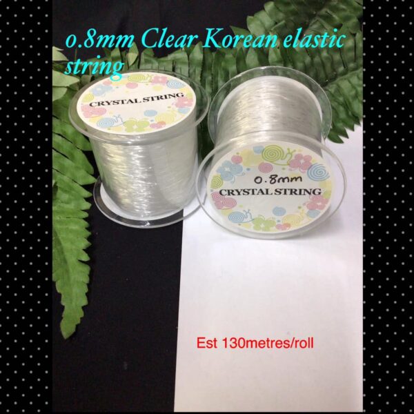 0.8mm Clear Korean Elastic string (est 130metres) 20% off!