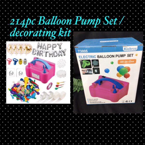 214pc Balloon Pump set/decorating kit 20% off!