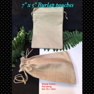 7"x 5" Burlap Pouches (wheat colour)