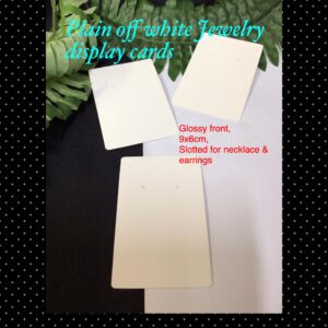 9x6cm Plain off white Jewelry display cards (20pcs)