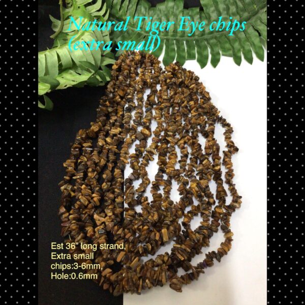 Natural Tiger Eye chips (extra small) 36"