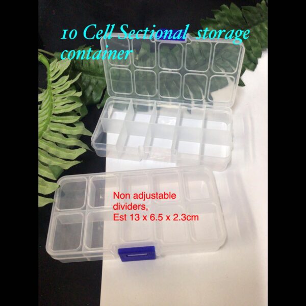 10 Cell Sectional storage container (13x6.5cm)