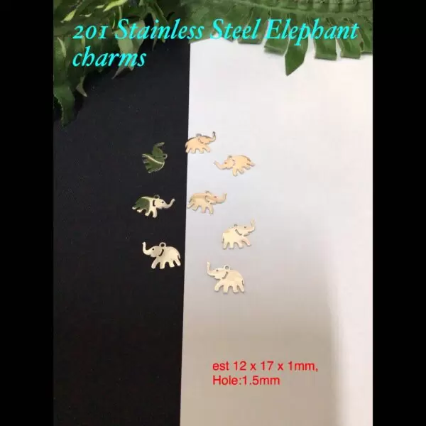 12x17mm 201 Stainless steel Elephant charms