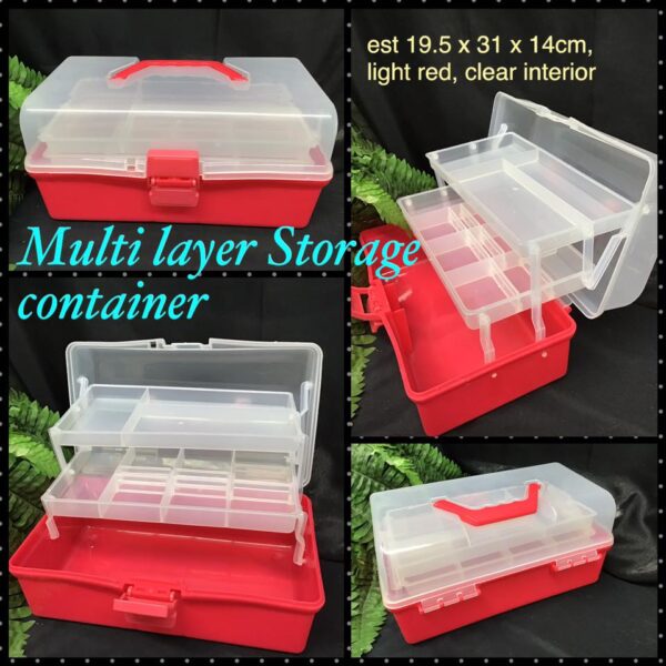 Blue Multi Layer Storage container (19.5x31cm)