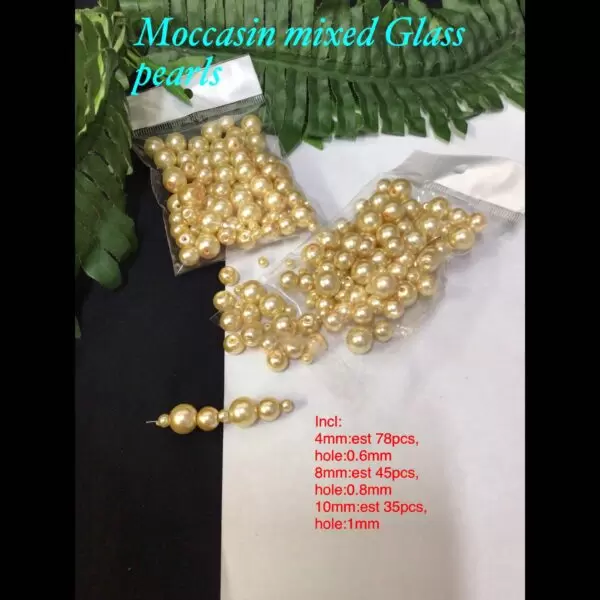 Mocassin Mixed Glass pearls