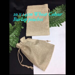 10x14cm Wheat colour Burlap pouches