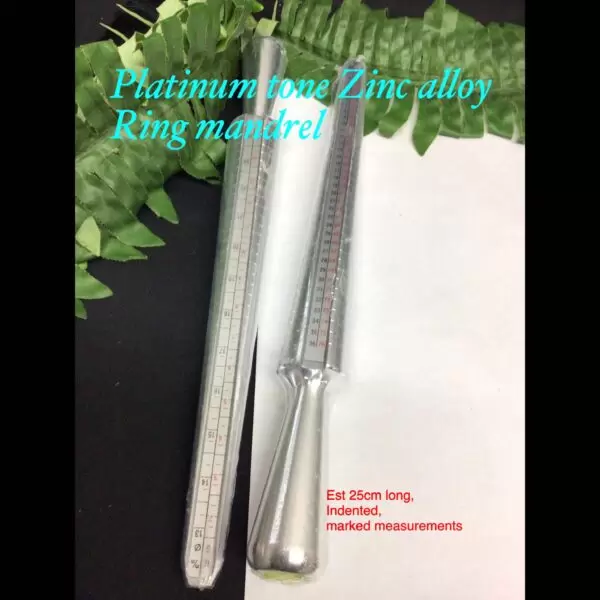 Platinum tone Zinc Alloy Ring mandrel