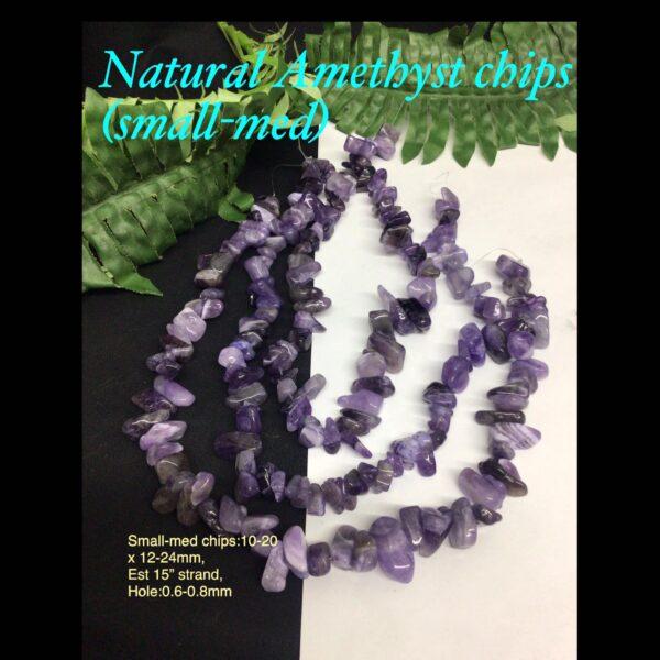 Natural Amethyst chips (small-med) 15"