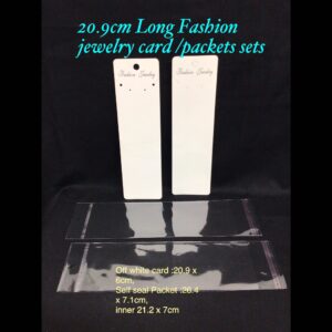 20.9cm Long Fashion Jewelry display card/packet sets