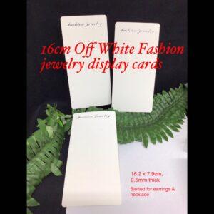 16cm Off White Fashion jewelry display cards (20pcs)