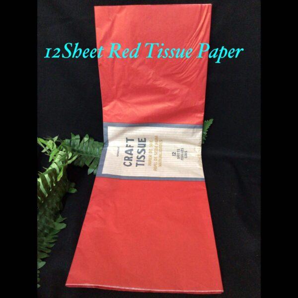 12Sheet Red Tissue paper