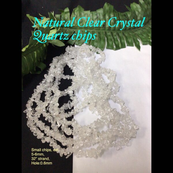 Natural Clear Quartz chips (est 32" long)