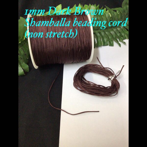 1mm Dark Brown Polyester shamballa beading cord (non stretch)