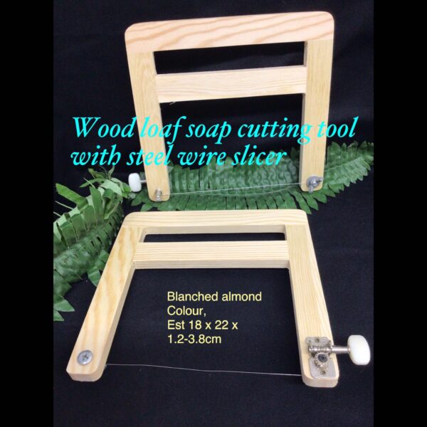 Wood loaf soap cutting tool with wire slicer