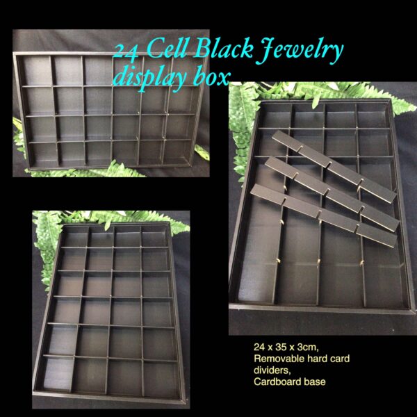 35cm 24 Cell Black Jewelry display box