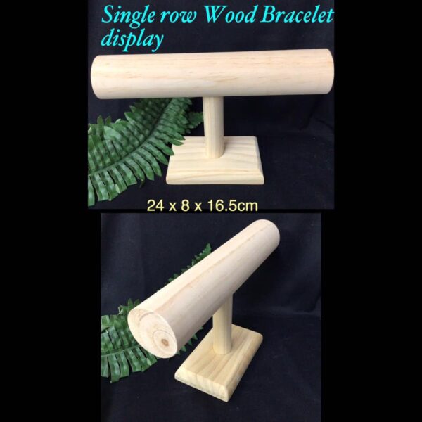 Single Row Wood Bracelet display