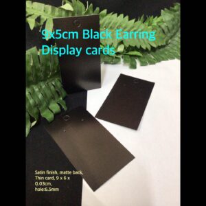 9x6cm Black earring display cards (est 30pcs)