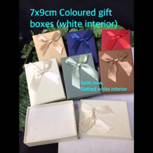 7x9cm Coloured Gift Boxes (white interior) 3pcs
