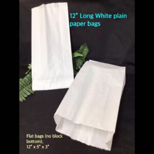 Plain white thin paper bags (est 25pcs)