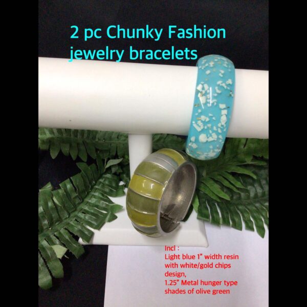 2pc Chunky Fashion jewelry bracelets