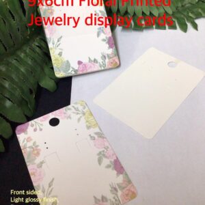 9x6cm Floral Printed Jewelry Display cards (20pcs)