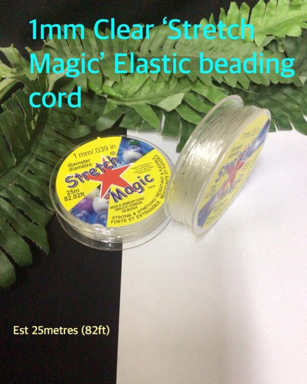 1mm Clear 'Stretch Magic' Elastic beading cord (est 25metres)