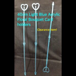 40cm Light Blue Acrylic Floral Bouquet Card holders (4pcs)