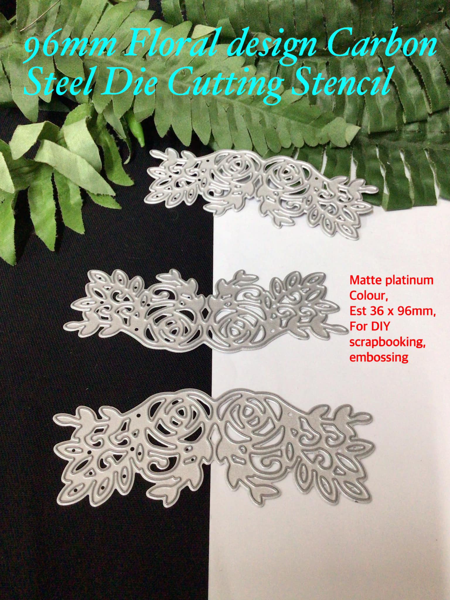 96mm Floral design Carbon Steel Die Cutting Stencil - CraftEZOnline ...