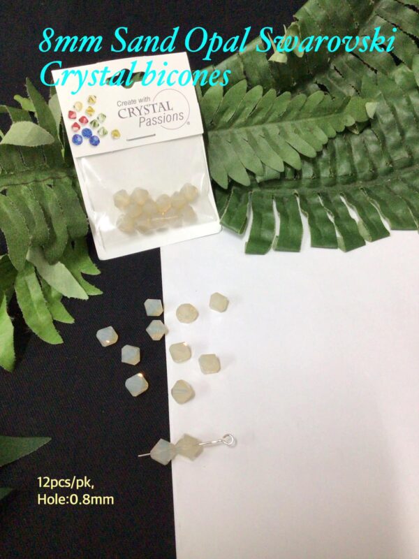 8mm Sand Opal Swarovski Crystal bicones (12pcs)